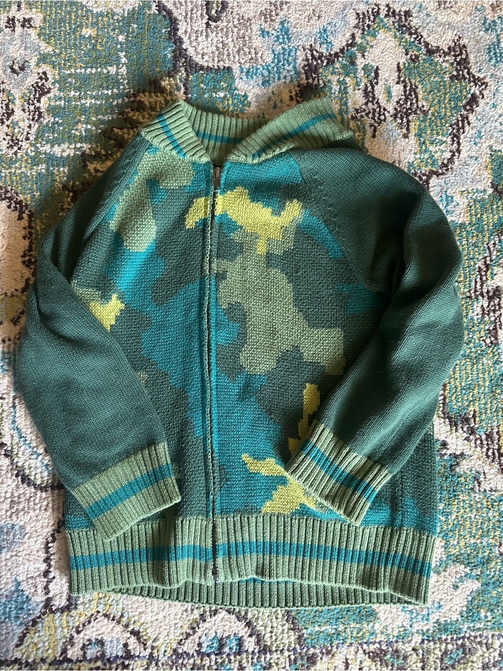Tea collection Kids' Green Camouflage Zip-Up Jacket
